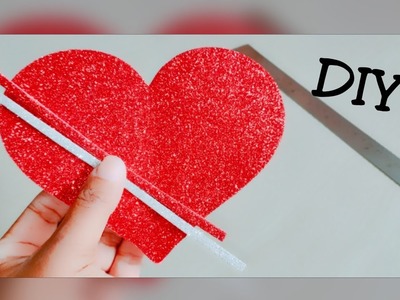 DIY.Valentine's Day Gift craft.Glitter sheet craft.Foamiran heart ????.Art & Craft.Valentine show piece