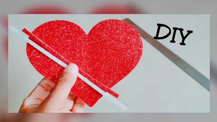 DIY.Valentine's Day Gift craft.Glitter sheet craft.Foamiran heart ????.Art & Craft.Valentine show piece