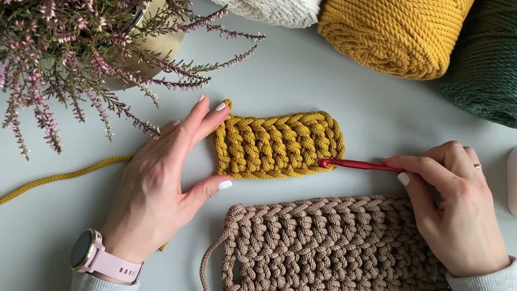 Double triple crochet stitch video, how to do a double triple crochet stitch