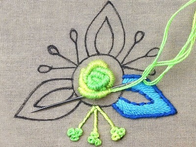 Easy but amazing hand embroidery work for dress designs - excellent hand embroidery flower pattern