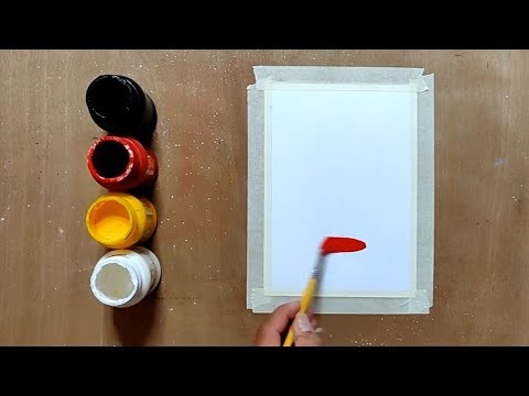 Easy Painting Ideas for Beginners. Acrylic. Poster Painting Ideas Step by Step painting Tutorial