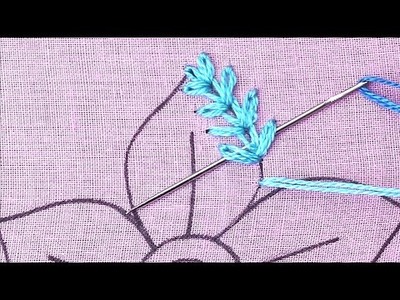 Elegant Flower Hand Embroidery Design for Beginners, Barid Stitch Flower Embroidery, Flower Stitch