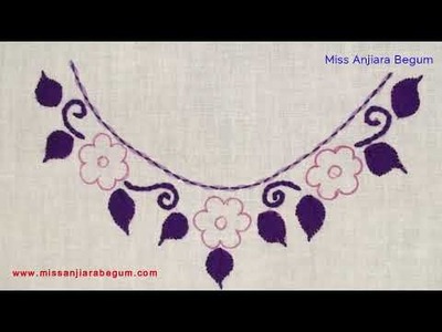 Hand Embroidery 3 Easy Neck  Design for Girls Dress, Cute Neck Designs
