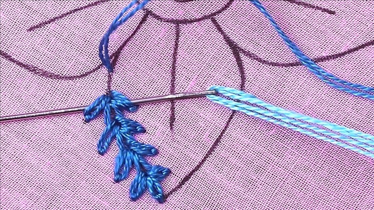 Hand Embroidery New Year Special Beautiful Romanian Macrame Stitch Flower Design Easy Tutorial