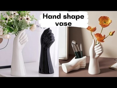 Hand Vase.Modern Home decor.Sculpture.art and craft.CreativeCat.clay craft.Home decor Vase