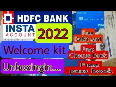 HDFC WELCOME KIT UNBOXING | open your Bank account with in 6 minutes! With millennia debit card