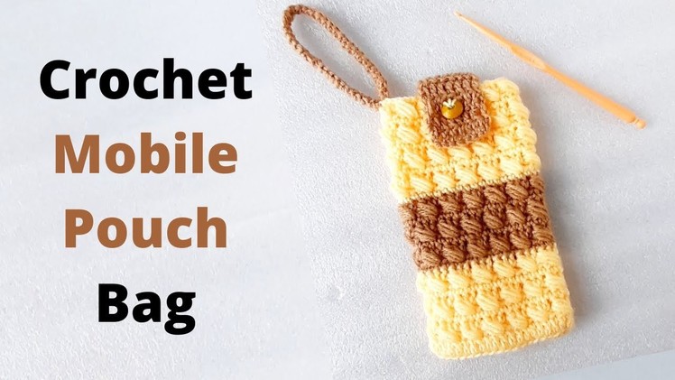 How to crochet mobile pouch pattern | cell phone bag crochet pattern #crochet #crochetMobilePouch