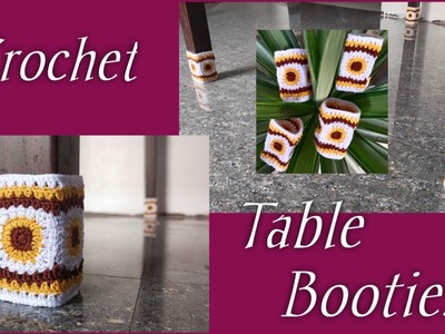 How to Crochet Sunflower Table Booties Tutorial