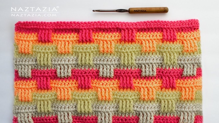 HOW to CROCHET the T STITCH - For a Blanket Scarf and More by Naztazia
