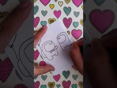 How to Draw Valentine Drawings Among Us Easy step by step #Shorts