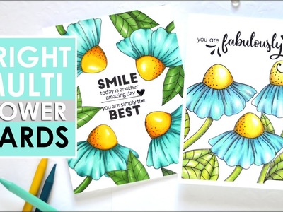 How to Make 2 MULTI FLOWER Cards With Only 1 Stamp!