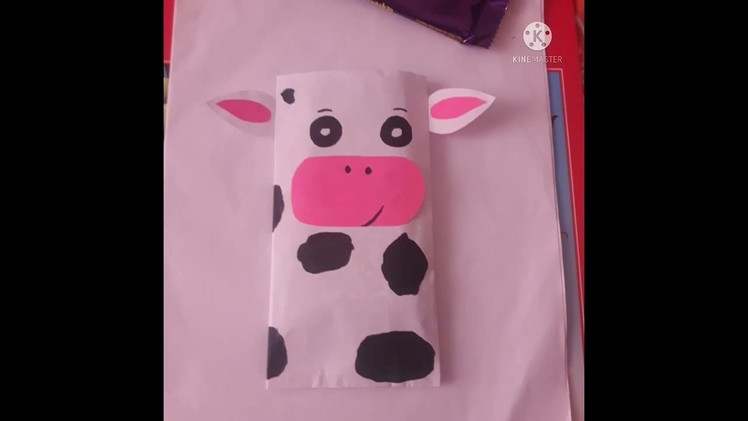 How to make cow paper bag | DIY | easy paper craft | Ruchi Raj art and craft | cow craft |