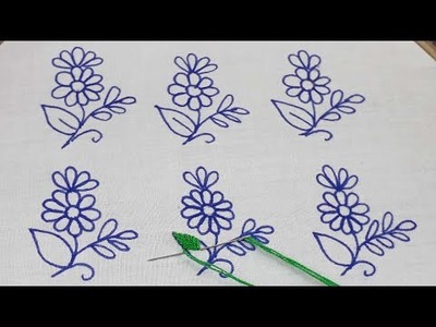Latest hand embroidery all over design for dress