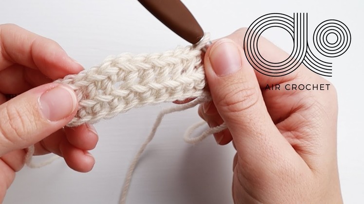 LH. Crochet - Normal increase, single crochet back loop only
