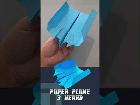 Paper Airplane 3 Heard | How to make paper airplane that flies for a long time