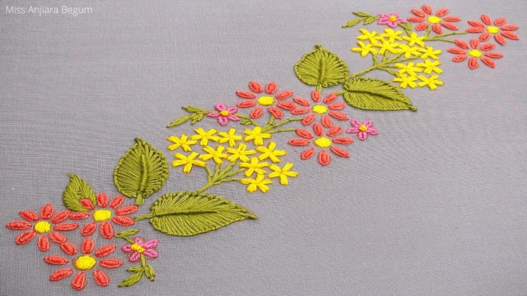 Sample Hand Embroidery Idea for Borderlines.Hemlines, Most Attractive Hand Embroidery-558