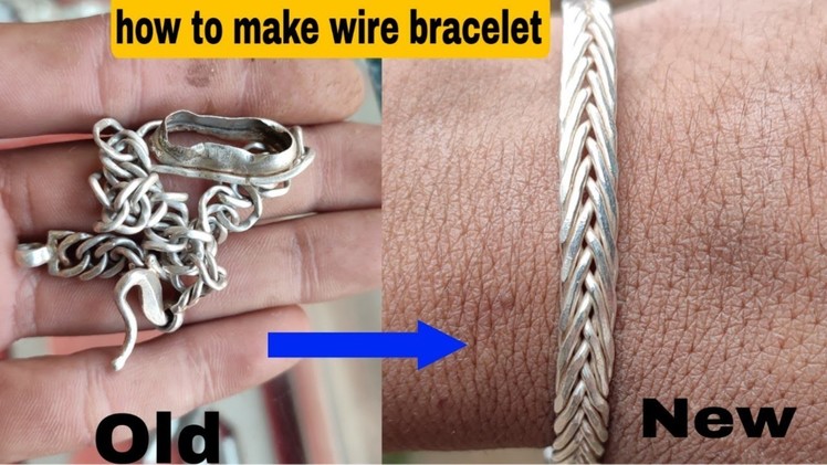 Silver Wire bracelet| how to make silver wire bracelet ||