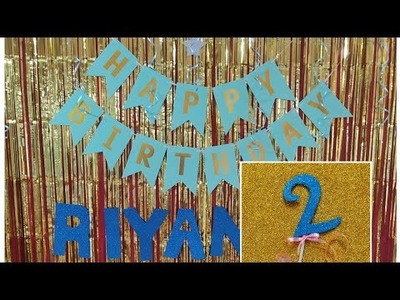 Simple Birthday decoration ideas at home|| Birthday Backdrop ideas |Cake Topper |DIY Budget Friendly