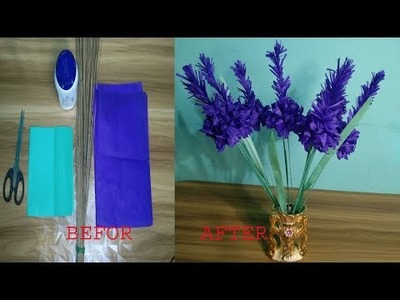 Tissue Paper Flowers. Paper Craft Flowers. How To Make Round Tissue Paper Flower DIY Paper Craft