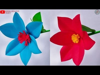 Tutorial How To Make Flowers From Origami | cara membuat Bunga Cantik Dari Origami | DIY Hand Flower