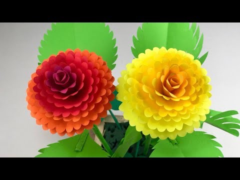 Beautiful Paper Flower Making | Paper Crafts | Home Decor | Paper Flowers | Crafts | DIY