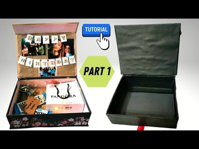 Birthday hamper box Tutorial. how to make hamper box at home. Valentines day gift for boyfriend