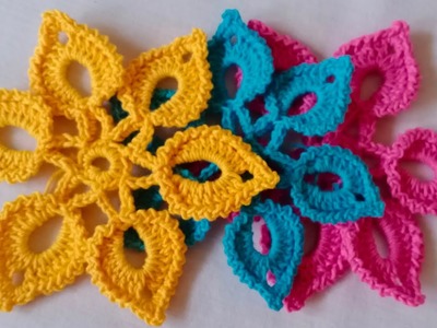 Crochet pattern flowers Crochet tablecloth ,teach step by step. Super Easy for any one