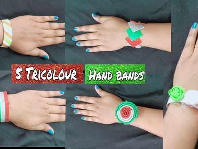 DIY 5 Amazing Tricolour Bracelet.Hand Band |Tricolour  Wrist Band |Tricolour Craft for Republic Day|