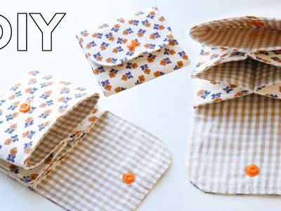 DIY Coin Purse. Mini Pouch. Sewing Project. Thuy Craft