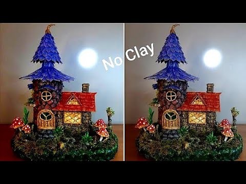 DIY Fairy House using Wine Bottle