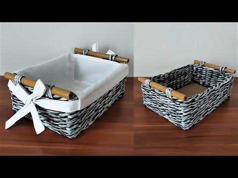 DIY Newspaper craft - How to Make Newspaper Basket Step by Step