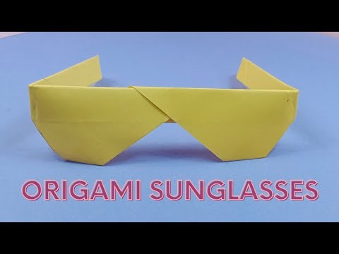 DIY Origami Paper Sunglasses - How to Fold Origami Sunglasses - Simple & Easy Instruction for Kids