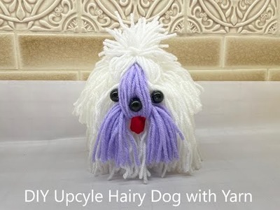 DIY Upcycle Long Hair Dog Using Yarn