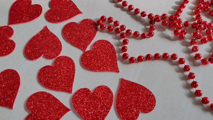 DIY.Valentine's Day Gift craft.Glitter sheet craft.Foamiran.Art & Craft.Valentine show piece