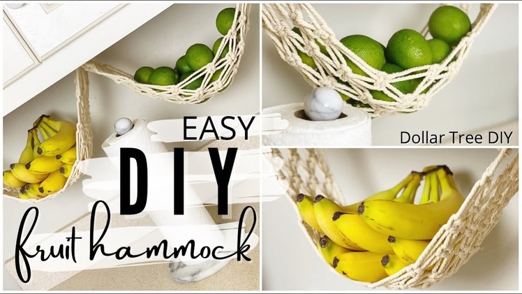 DOLLAR TREE Fruit Hammock | Easy DIY Hammock | Storage Solutions | Space Saving Solutions | Macrame