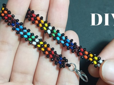 Easy Colorful Chain Bracelet Making.Bracelet tutorial for beginners