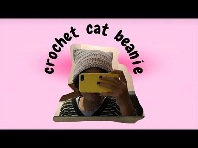 Easy crochet cat beanie tutorial