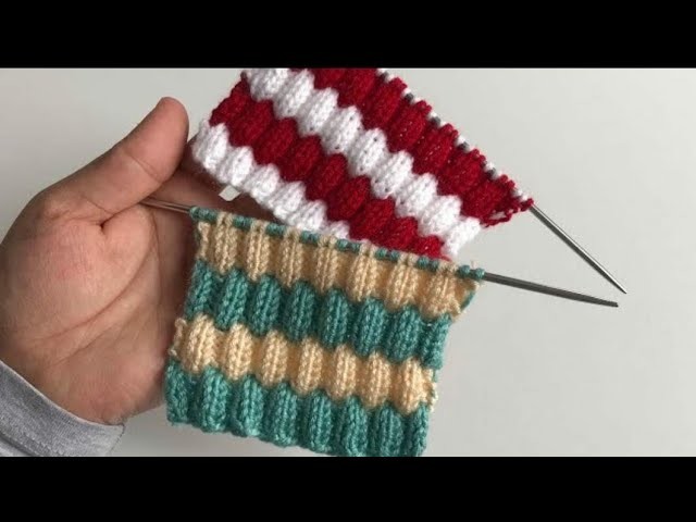 Easy Knitting Pattern | two colours knitting design | two colors knitting pattern | knitting lessons