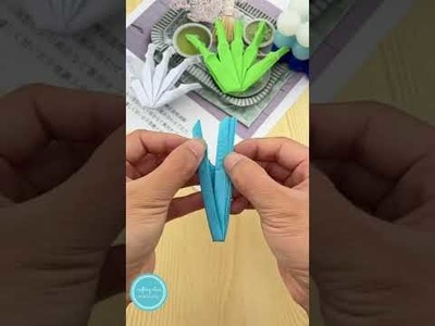 How to make a paper palm. DIY Origami Crafts Tutorial step by step. #shorts