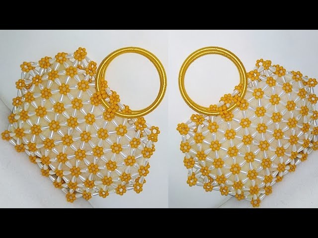 How To Make a Pearl Beaded Bag.Pearl Beaded Bag Tutorial. New Design 1. Nomi. Namita crafts .