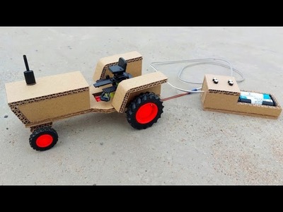 How to make a rc tractor- DIY cardboard rc tractor-at home || RC tractor kaise banaye.