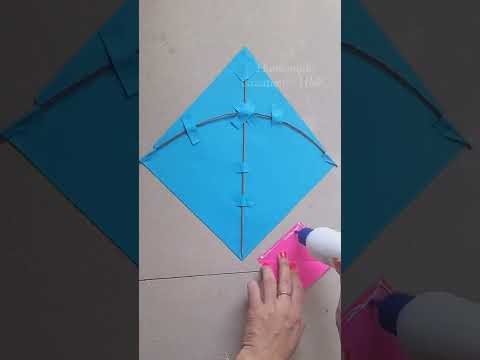 How to make Handmade Paper Kite for Sankranti. Paper Kite DIY. Paper Craft #shorts#youtubeshorts#