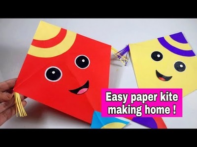 How to Make Kite at Home | Makar Sankranti Craft Ideas | Handmade Kite DIY