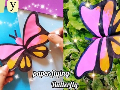 How to make paper Butterfly | DIY paper Flying Butterfly | Paper Butterfly easy|flying#shorts#