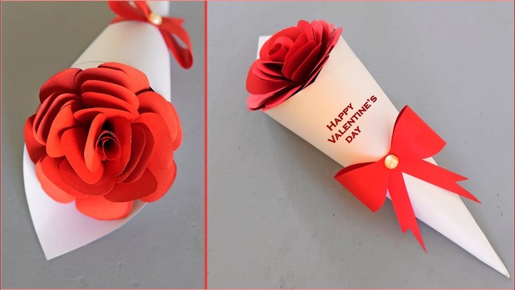 How to make paper rose flowers bouquet tutorial|DIY|Handmade Birthday gift|Valentine's Day