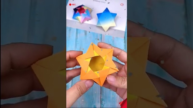 How To Make Paper Star Box | Easy Paper Crafts  Simple Crafts For Kids | Nursery Craft Ideas #shorts