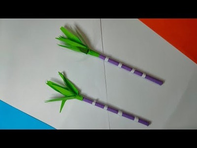 How To Make Sugarcane || Pongal Fa Favourite || Diy Crafts || Paper Crafts || MT