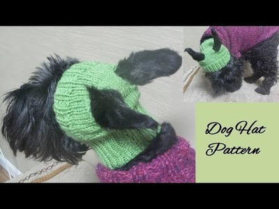 Knitted Dog Hat Pattern. [how to make a pet hat] tutorial}