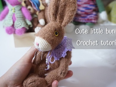 Little cute bunny ???? crochet tutorial ( Mohair yarn )