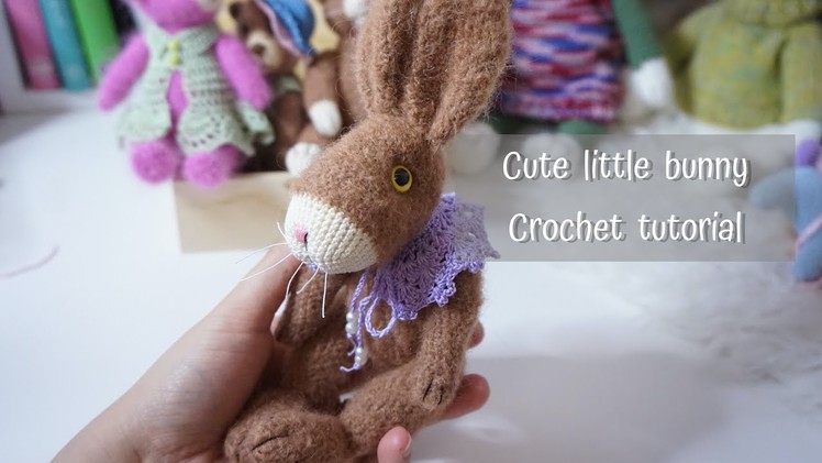 Little cute bunny ???? crochet tutorial ( Mohair yarn )